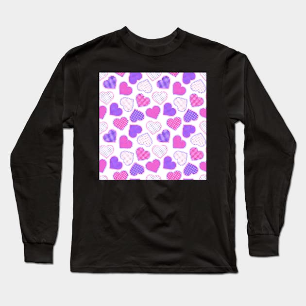 Hearts luminescent Long Sleeve T-Shirt by olgart